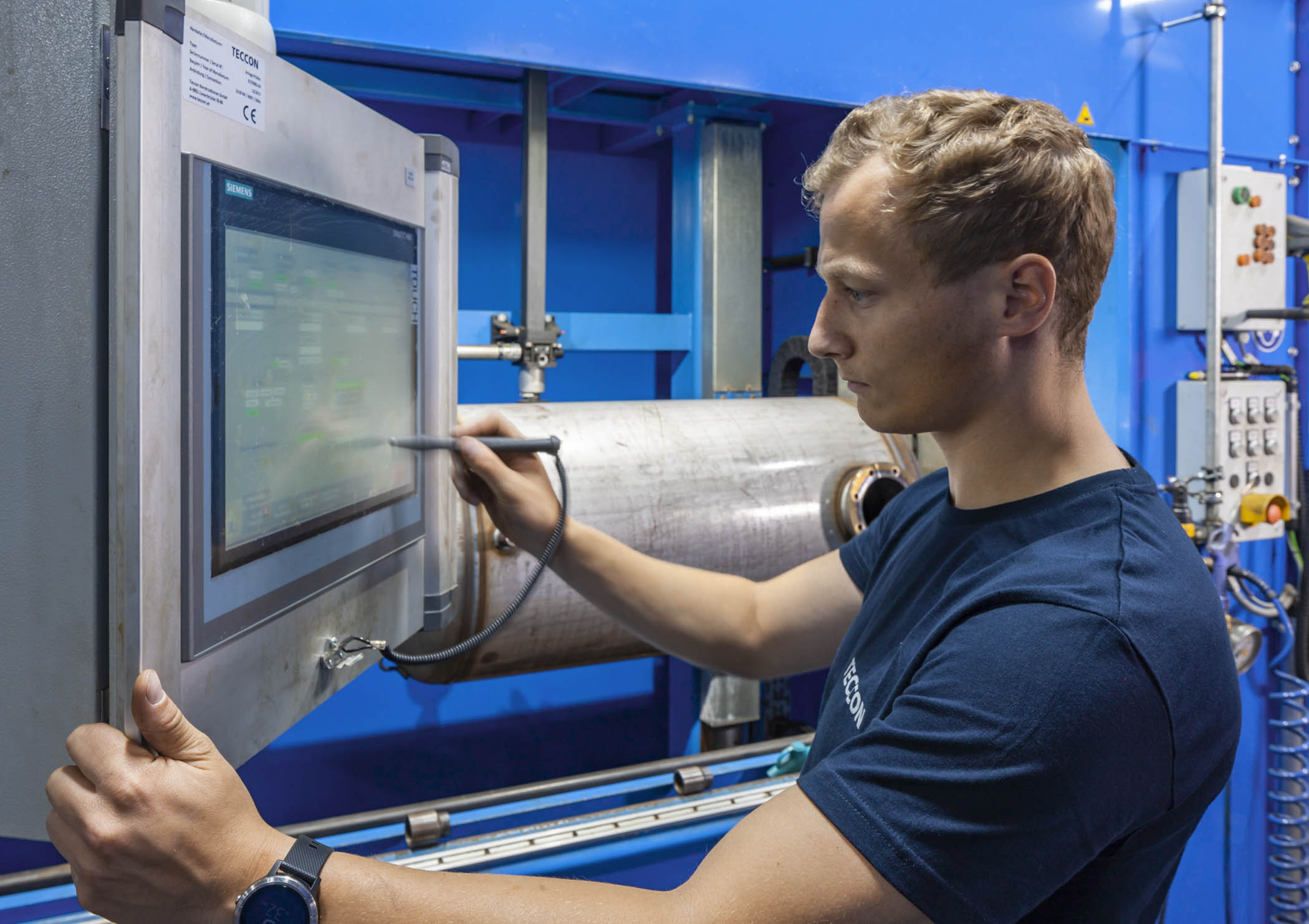 Anlagenvisualisierung einer Fertigungsstraße für Wärmespeicher