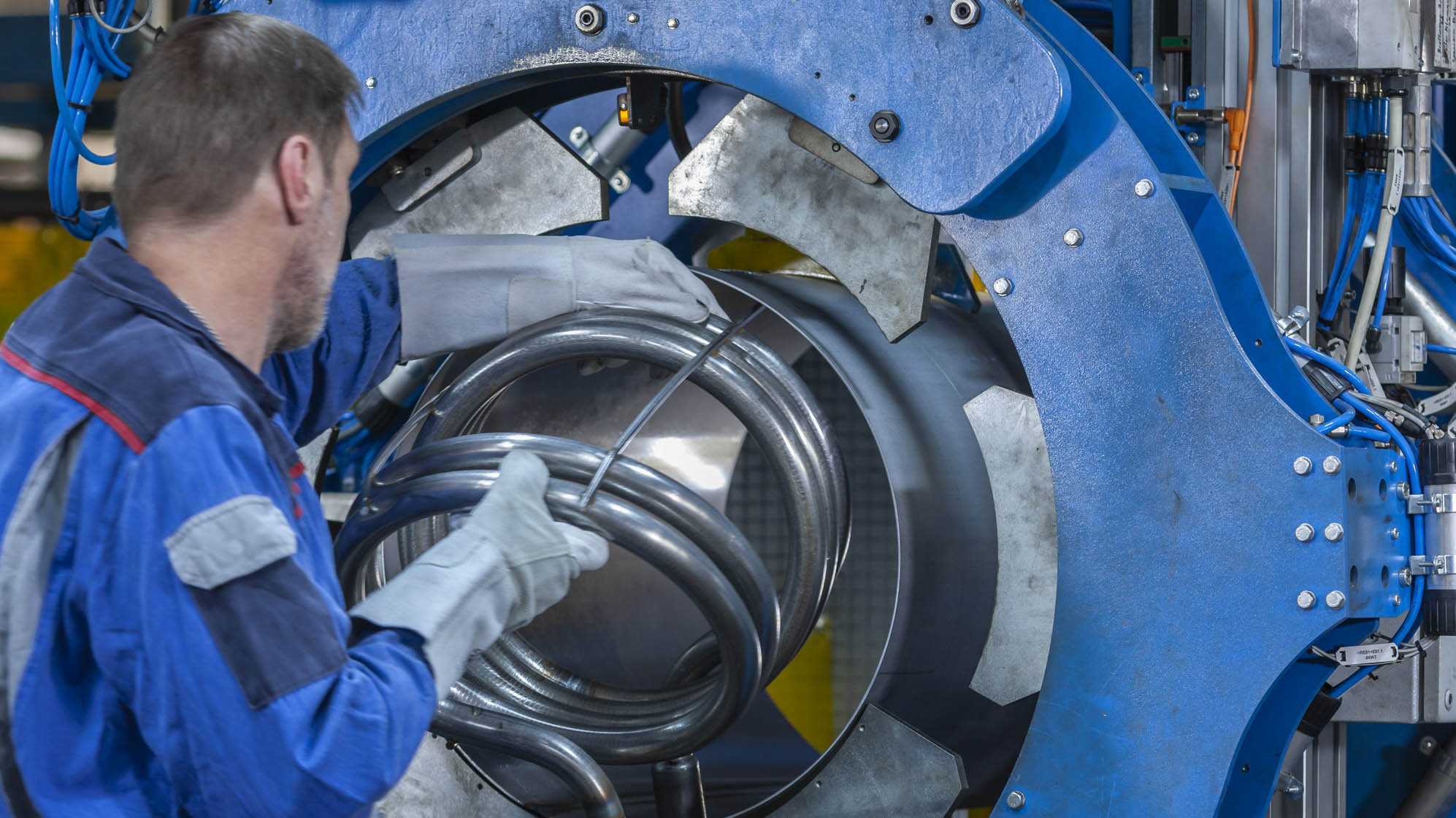 TECCON-Sondermaschine als Modul einer Fertigungsstraße für Wärmespeicher