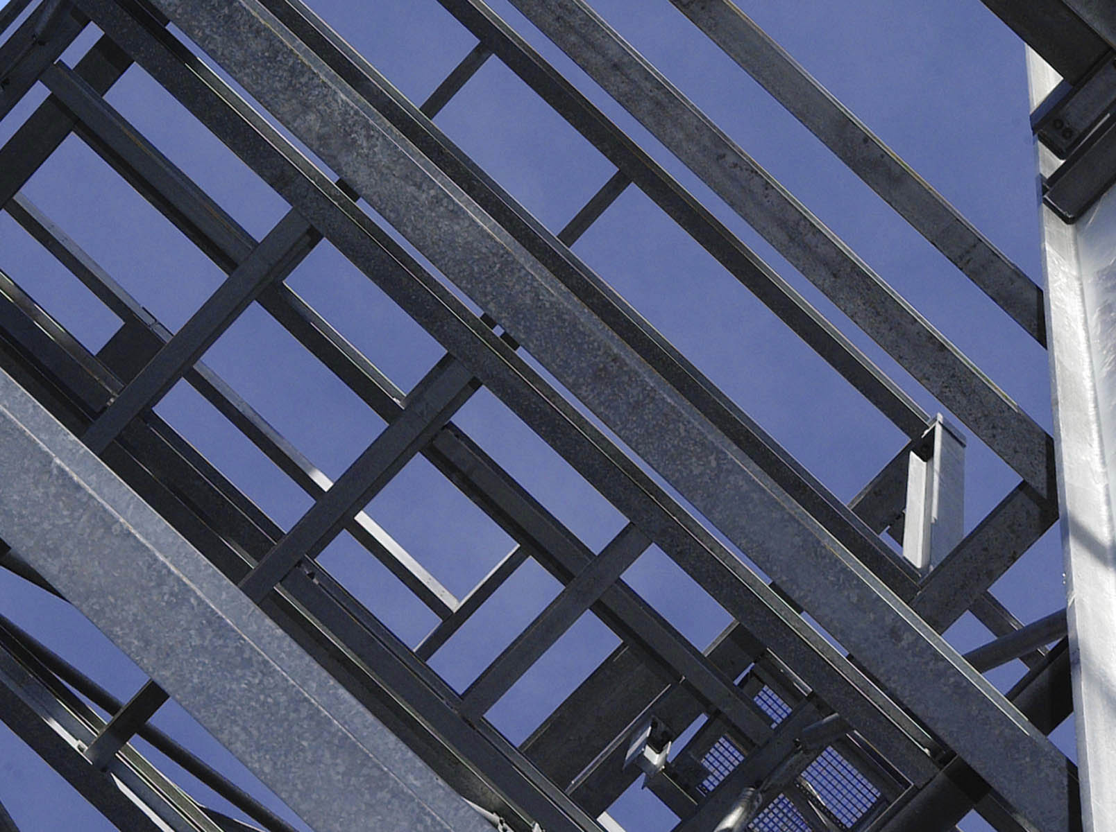 Steelworks of a stage